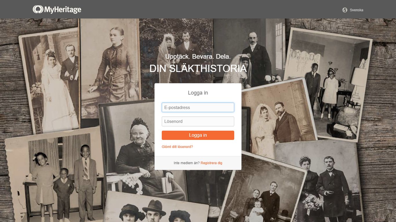 Logga in - MyHeritage